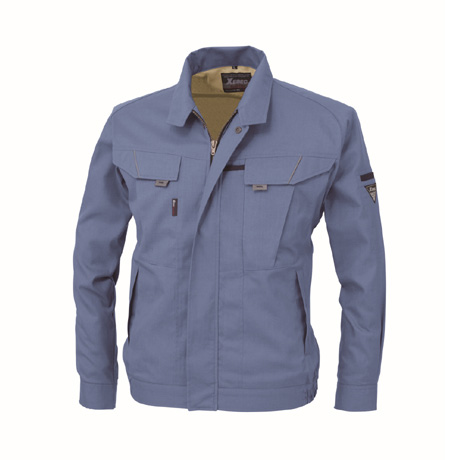 バンザイカット長袖ブルゾン【7564-XEB】 40.ブルー