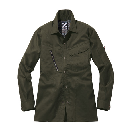 Z-DRAGONストレッチ長袖シャツ【75904-JIC】 C040.アーミーグリーン