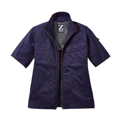 ストレッチワーク半袖ジャンパー【75910-JIC】 C011.ネービー