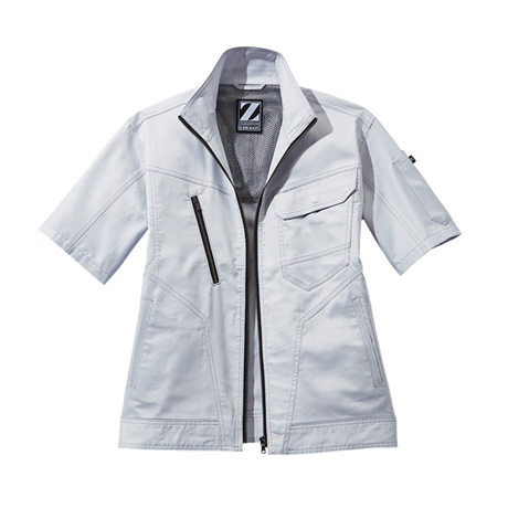 ストレッチワーク半袖ジャンパー【75910-JIC】 C036.シルバー