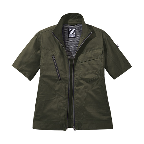 ストレッチワーク半袖ジャンパー【75910-JIC】 C040.アーミーグリーン