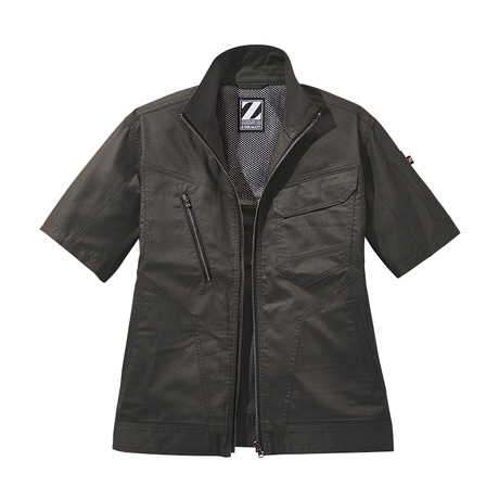 ストレッチワーク半袖ジャンパー【75910-JIC】 C123.スチールグレー