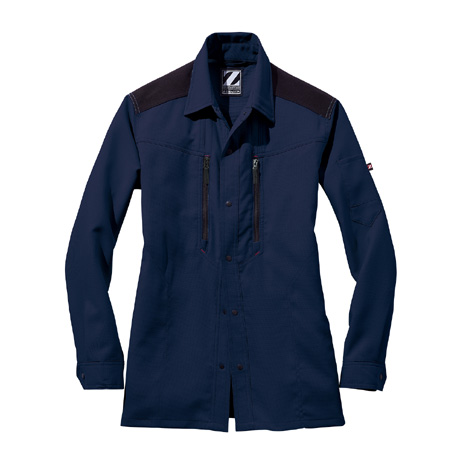 Z-DRAGON帯電防止ストレッチ長袖シャツ【76004-JIC】 C011.ネービー