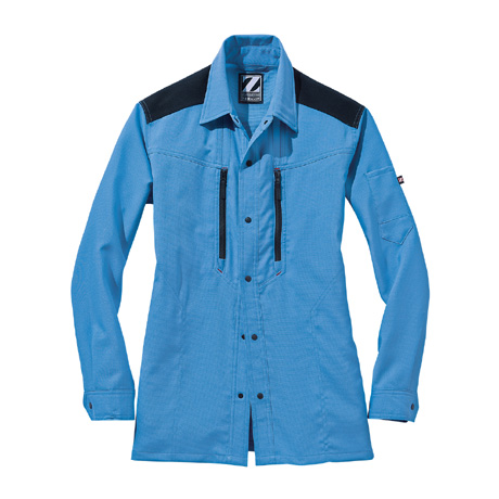 Z-DRAGON帯電防止ストレッチ長袖シャツ【76004-JIC】 C025.ライトブルー