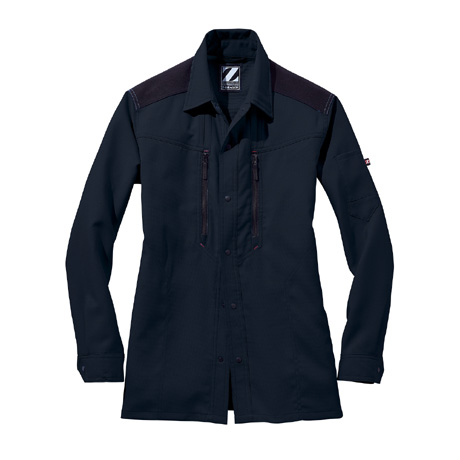 Z-DRAGON帯電防止ストレッチ長袖シャツ【76004-JIC】 C131.シックブラック