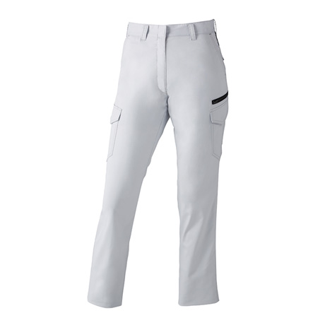 製品制電ストレッチツートンレディースカーゴパンツ【76216-JIC】 C036.シルバー