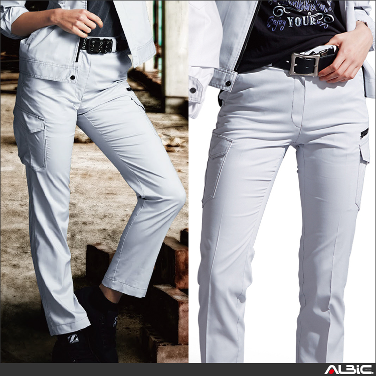 製品制電ストレッチツートンレディースカーゴパンツ【76216-JIC】 商品写真