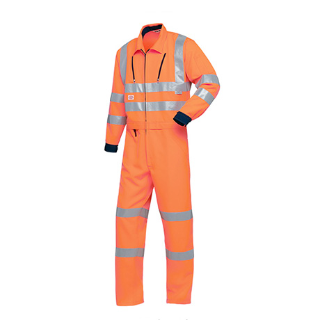 つなぎ服（高視認）腰割れ式【7635-YDT】 003.オレンジ