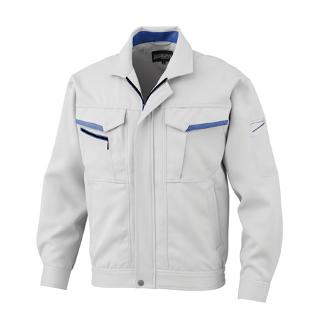 男女ペアジャケット【776-BBO】 61.シルバーグレー×ロイヤルブルー