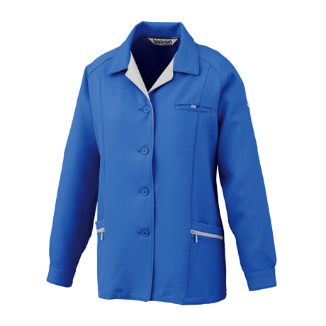 レディーススモック【779-BBO】 53.ロイヤルブルー×シルバーグレー