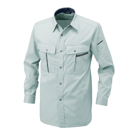 長袖シャツ【8001-ALT】 4.アースグリーン