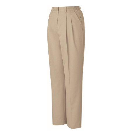 防汚加工エコ3バリューレディースツータックパンツ【80106-JIC】 C004.ベージュ