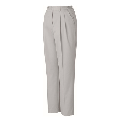 防汚加工エコ3バリューレディースツータックパンツ【80106-JIC】 C036.シルバー