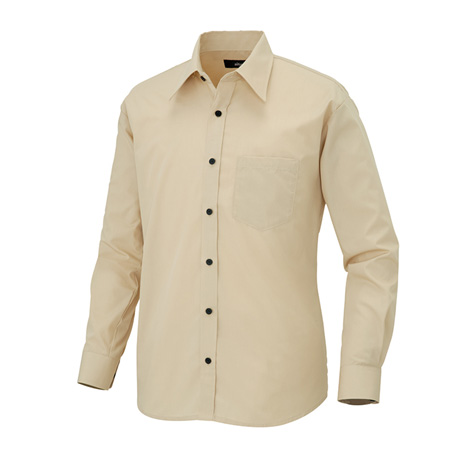 長袖シャツ_サービス_【8020-ait】 002.ベージュ