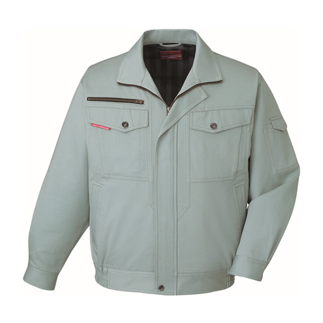 綿100%ストレッチブルゾン【80200-JIC】 C039.アースグリーン