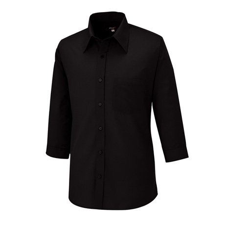 七分袖シャツ_サービス_【8022-ait】 010.ブラック