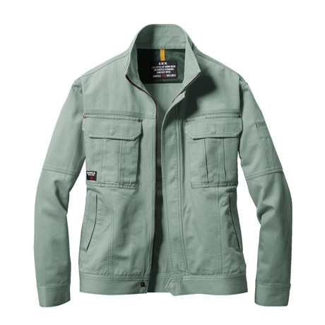 日本製綿100％ジャケット【8031-BAT】 1.アースグリーン