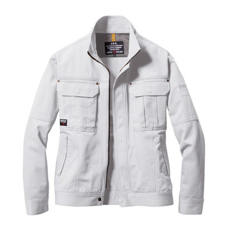 日本製綿100％ジャケット【8031-BAT】 5.シルバー