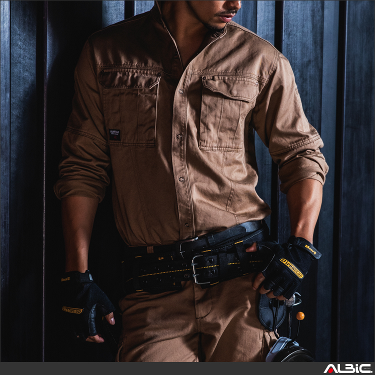 日本製綿100％長袖シャツ【8035-BAT】 商品写真