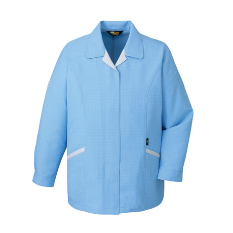 エコ高静電スモック（フロントファスナー仕様）【80405-JIC】 C016.サックス