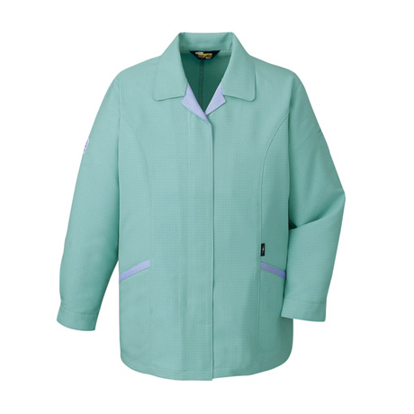 エコ高静電スモック（フロントファスナー仕様）【80405-JIC】 C104.スプレーグリーン