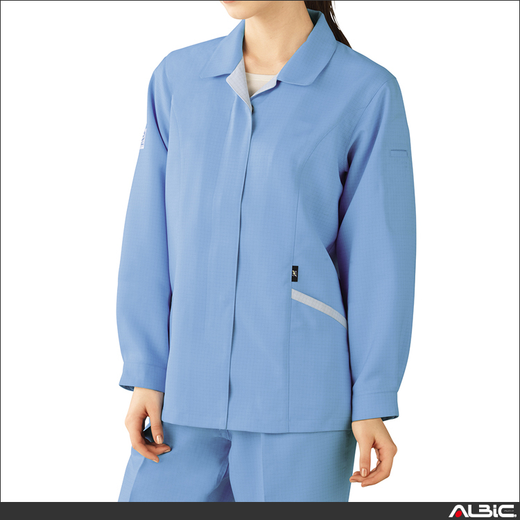 エコ高静電スモック（フロントファスナー仕様）【80405-JIC】 商品写真