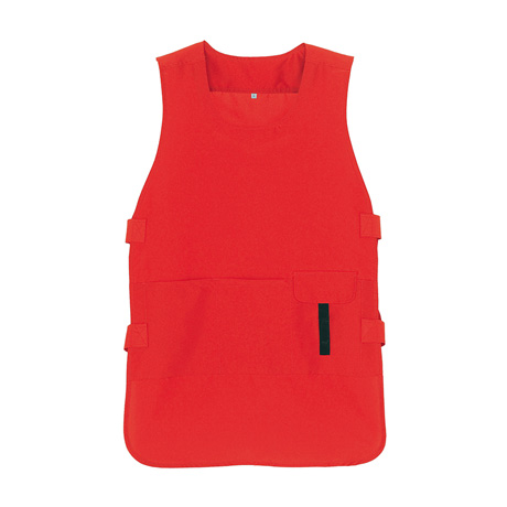 ベスト型ロングエプロン_サービス_【8083-ait】 009.レッド