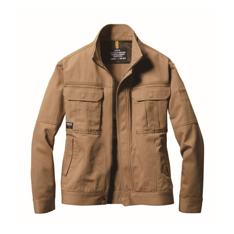 防縮加工長袖ブルゾン【8091-BAT】 24.キャメル