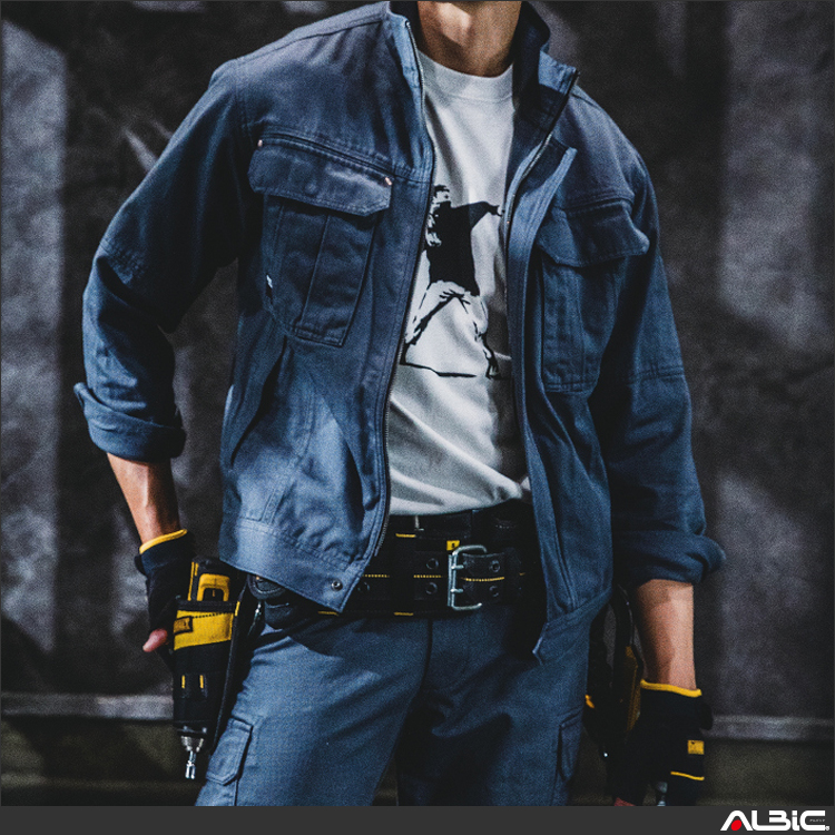 防縮加工長袖ブルゾン【8091-BAT】 商品写真