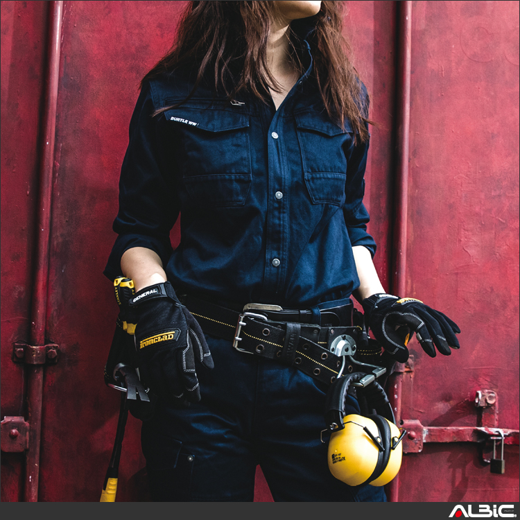 綿100%高密度肉厚素材長袖シャツ【8105-BAT】 商品写真