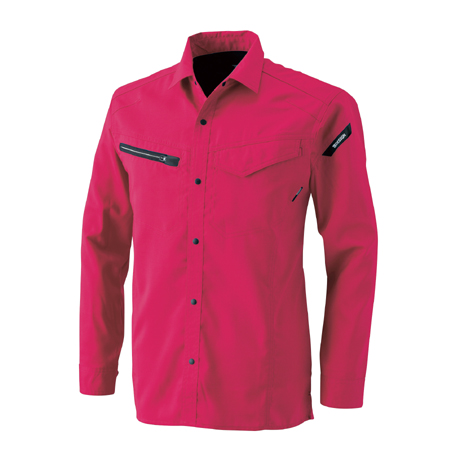 AIR ACTIVE ロングスリーブシャツ【8105-TSD】 75.ワイン