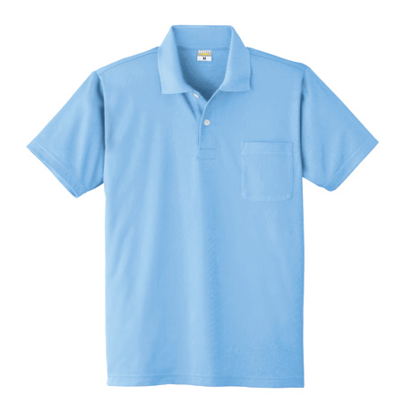 DRY帯電防止半袖ポロシャツ【8118-ALT】 6.サックス