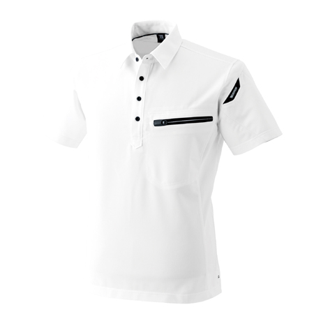 ESワークニットショートポロシャツ【81355-TSD】 05.ホワイト