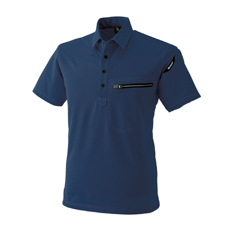 ESワークニットショートポロシャツ【81355-TSD】 45.ネイビー