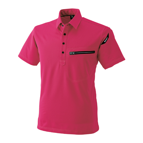 ESワークニットショートポロシャツ【81355-TSD】 75.ワイン