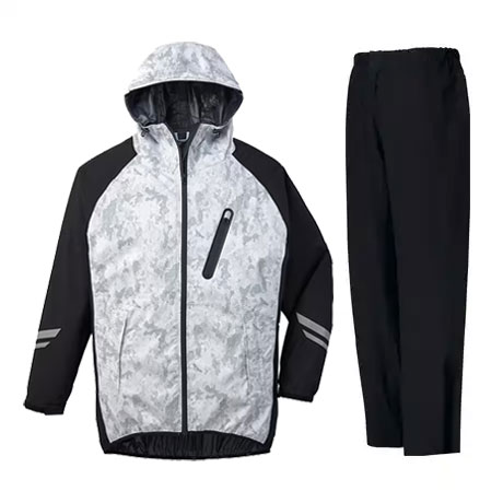 レインスーツ(上下セット)【83007-JIC】 C141.シルバーカモフラ