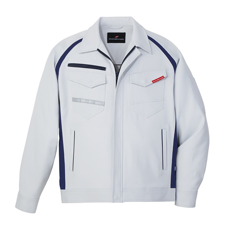 防汚加工エコ制電ストレッチジャンパー【83600-JIC】 C036.シルバー