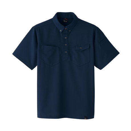 半袖ニットシャツ（スタンダードカラー）【8408-ASC】 7.ネイビー