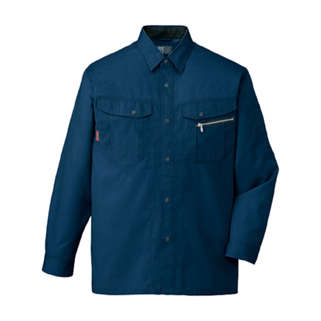 エコ5バリュー機能長袖シャツ【84104-JIC】 C011. ネービー