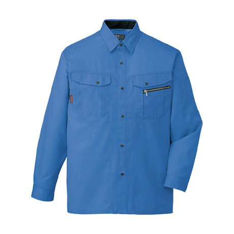 エコ5バリュー機能長袖シャツ【84104-JIC】 C025.ライトブルー