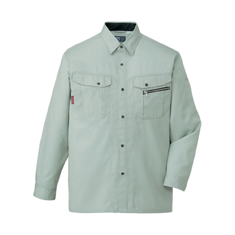 エコ5バリュー機能長袖シャツ【84104-JIC】 C039.アースグリーン