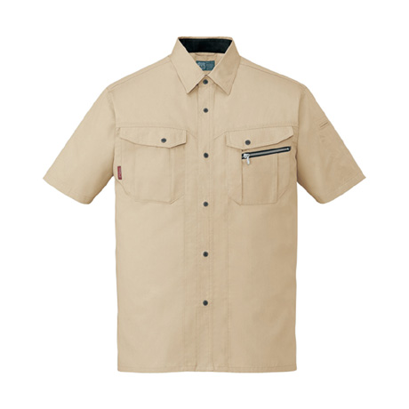 エコ5バリュー機能半袖シャツ【84114-JIC】 C004.ベージュ