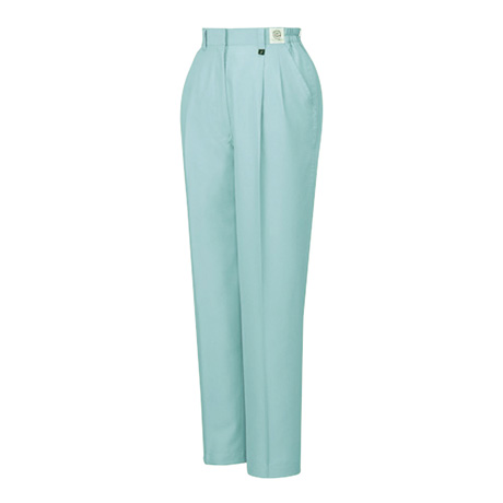 エコ低発塵製品制電ツータックレディースパンツ【84306-JIC】 C104.スプレーグリーン