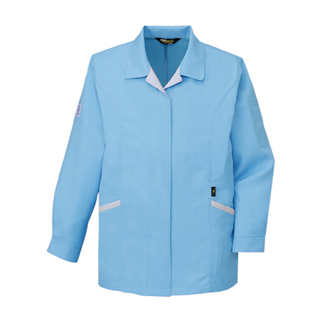 エコ高制電長袖スモック【84425-JIC】 C016.サックス