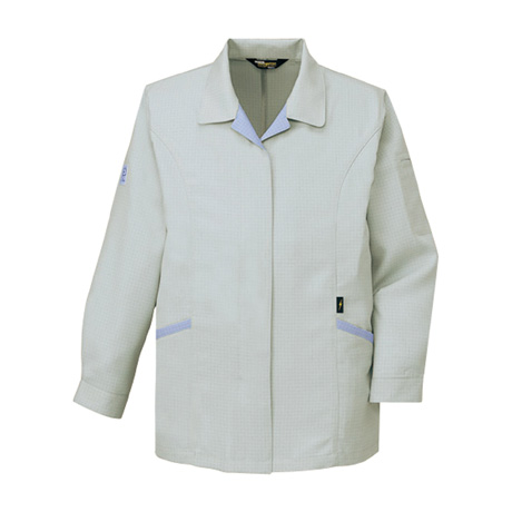 エコ高制電長袖スモック【84425-JIC】 C036.シルバー