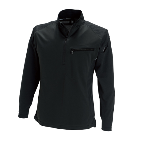 ワークニットロングシャツ【846305-TSD】 95.ブラック×ブラック