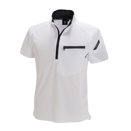 ワークニットショートシャツ【846355-TSD】 05.ホワイト