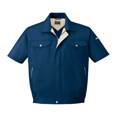 エコ吸汗速乾半袖ブルゾン【84710-JIC】 C011.ネービー