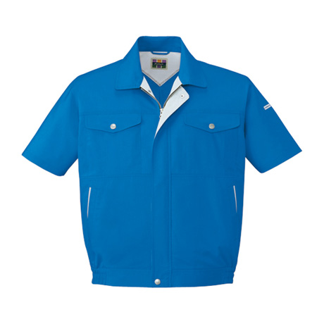 エコ吸汗速乾半袖ブルゾン【84710-JIC】 C080.ロイヤルブルー