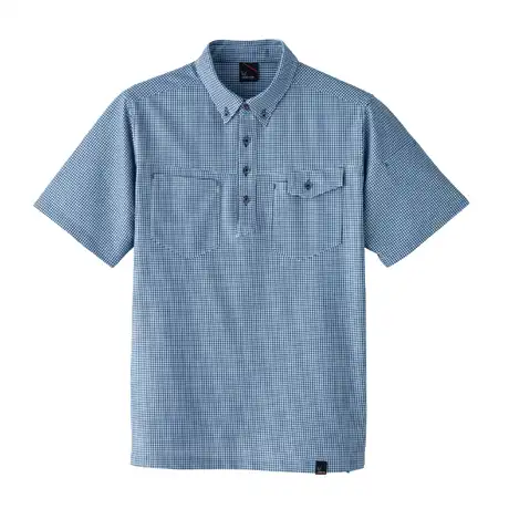 077 チェックネイビー